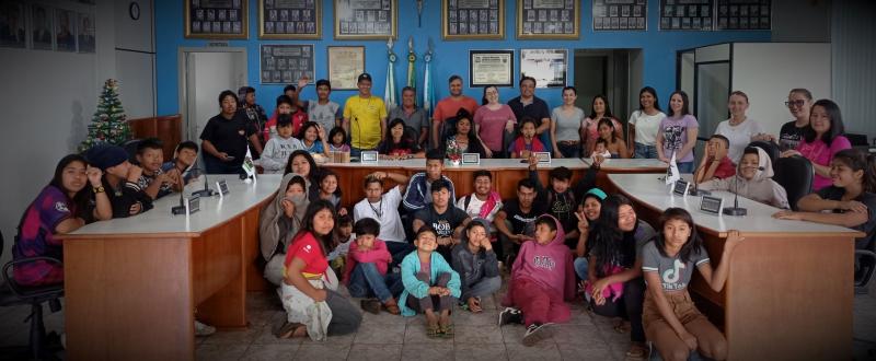 Visita dos Alunos, Colégio Indígena.