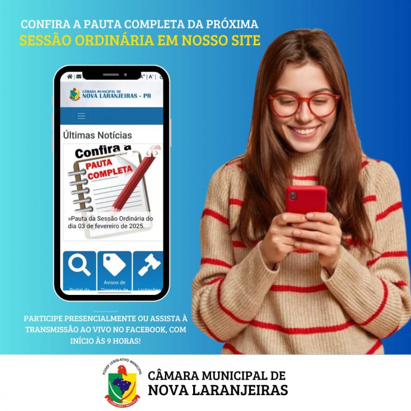 Pauta da Sessão Extraordinária do dia 03 de setembro de 2026.